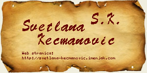 Svetlana Kecmanović vizit kartica